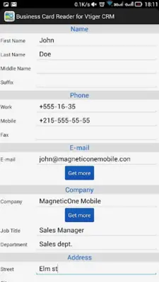 Business Card Reader for Vtige android App screenshot 9