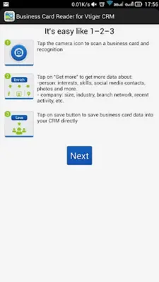 Business Card Reader for Vtige android App screenshot 13