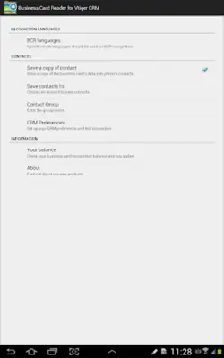 Business Card Reader for Vtige android App screenshot 2