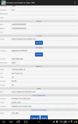 Business Card Reader for Vtige android App screenshot 3