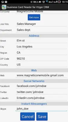 Business Card Reader for Vtige android App screenshot 8